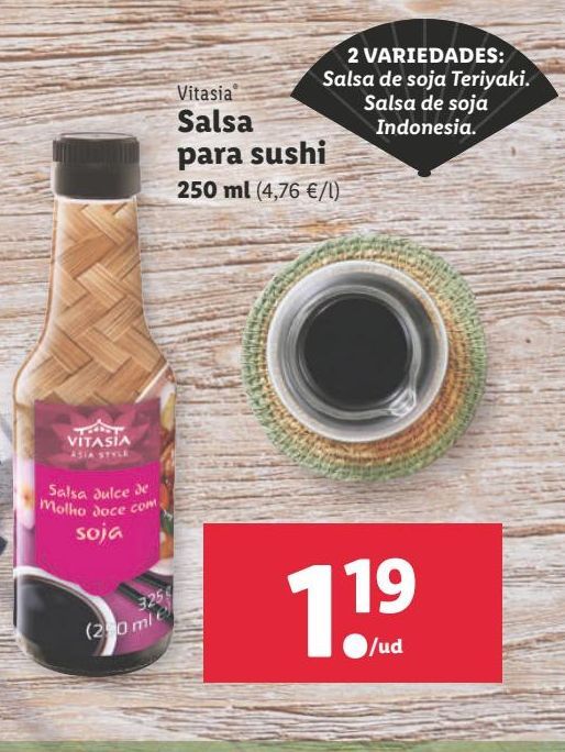 Oferta de Salsa de soja Vitasia por 1,19€