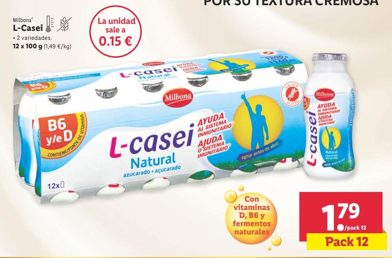 Oferta de Yogur líquido Milbona por 1,79€