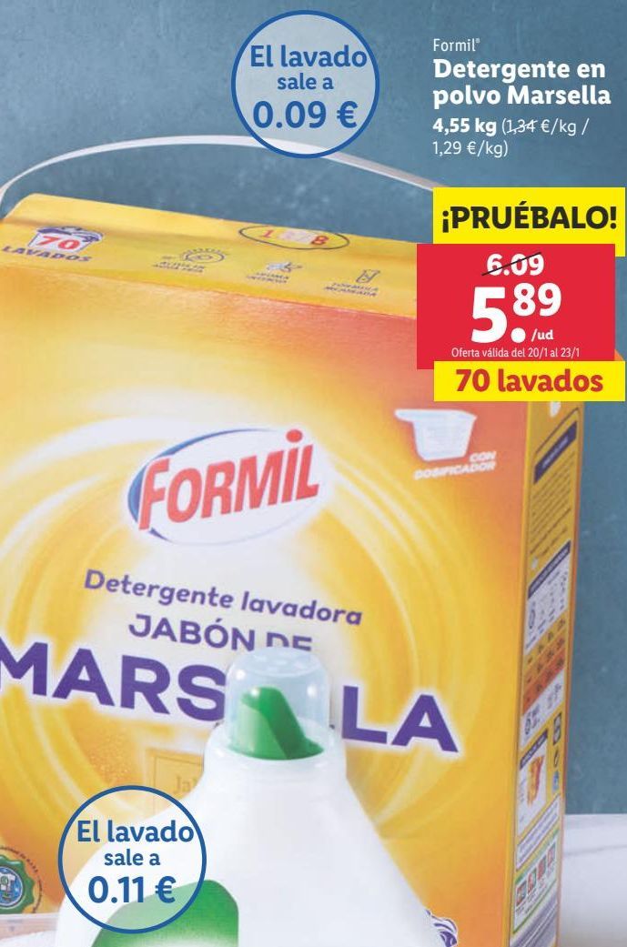 Oferta de Detergente en polvo Formil por 5,89€