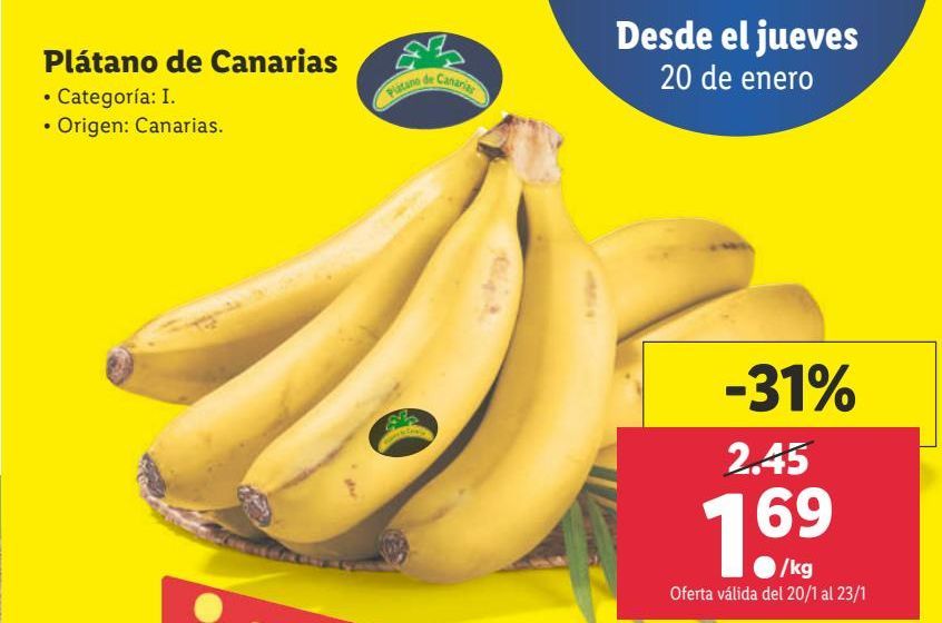 Oferta de Plátanos de Canarias por 1,69€