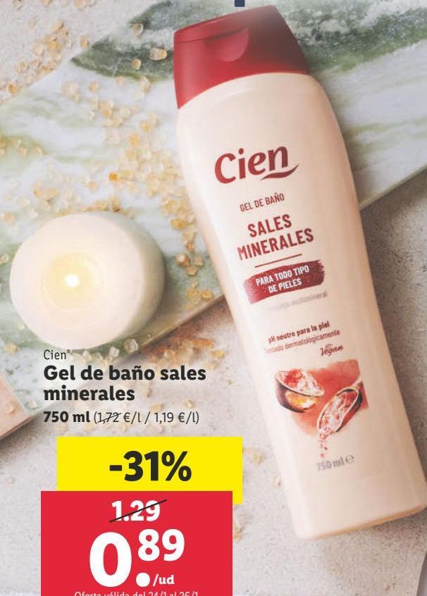 Oferta de Gel de baño Cien por 0,89€