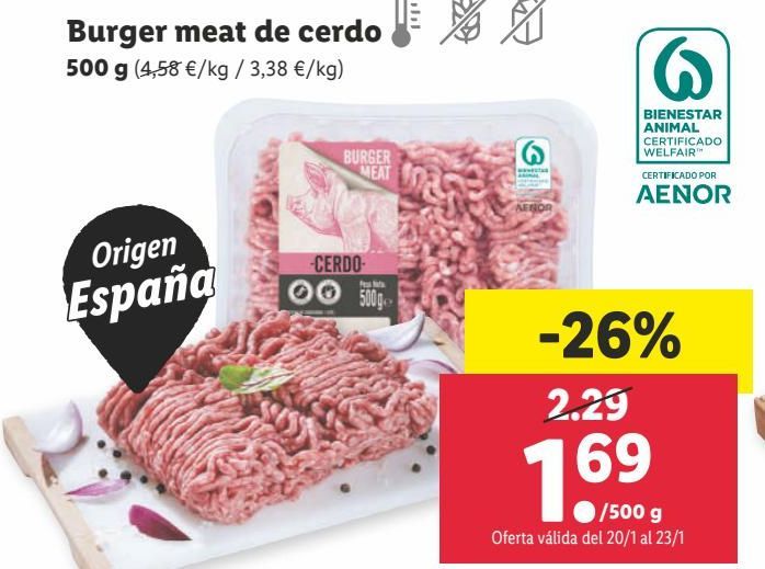 Oferta de Carne picada de cerdo por 1,69€