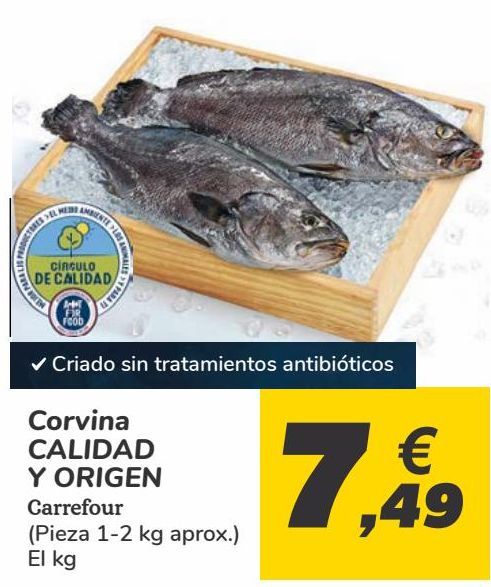 Oferta de Corvina CALIDAD Y ORIGEN  por 7,49€