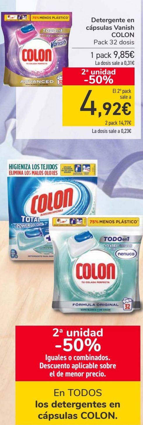 Oferta de En TODOS los detergentes en cápsulas COLON por 