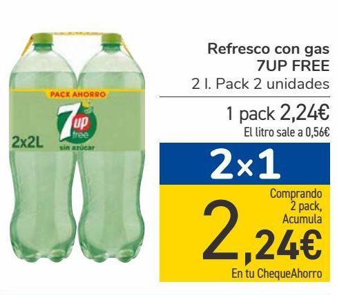 Oferta de Refresco con gas 7UP FREE  por 2,24€