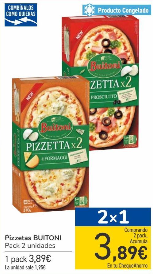 Oferta de Pizzetas BUITONI  por 3,89€