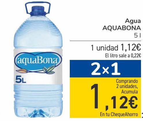 Oferta de Agua AQUABONA  por 1,12€