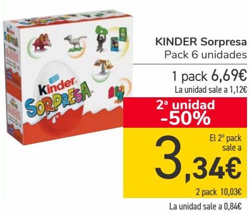 Oferta de KINDER Sorpresa  por 6,69€