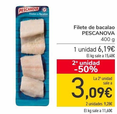 Oferta de Filetes de bacalao PESCANOVA  por 6,19€