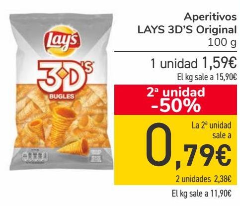 Oferta de Aperitivos LAY'S 3D'S Original  por 1,59€