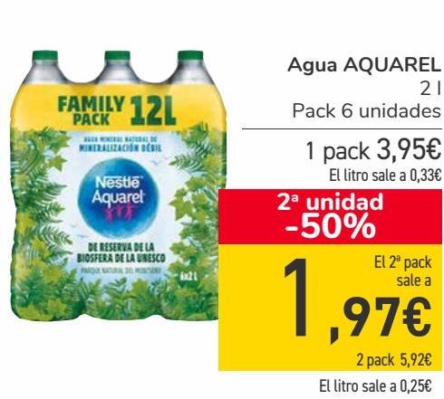 Oferta de Agua AQUAREL  por 3,95€