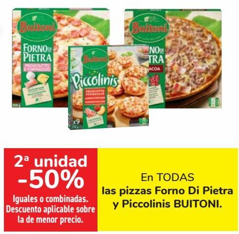 Oferta de En TODAS las pizas Forno di Pietra y Piccolinis BUITONI  por 