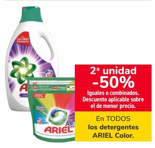 Oferta de En TODOS los detergentes ARIEL Color   por 