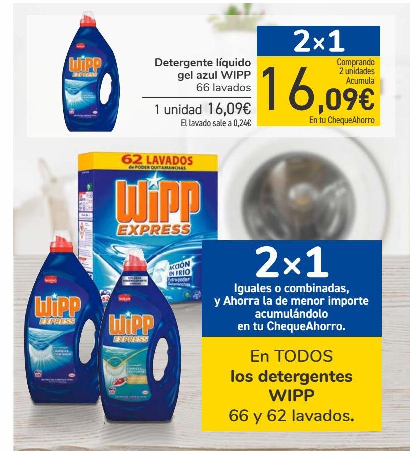 Oferta de En TODOS los detergentes WIPP por 