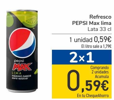 Oferta de Refresco PEPSI Max Lima  por 0,59€