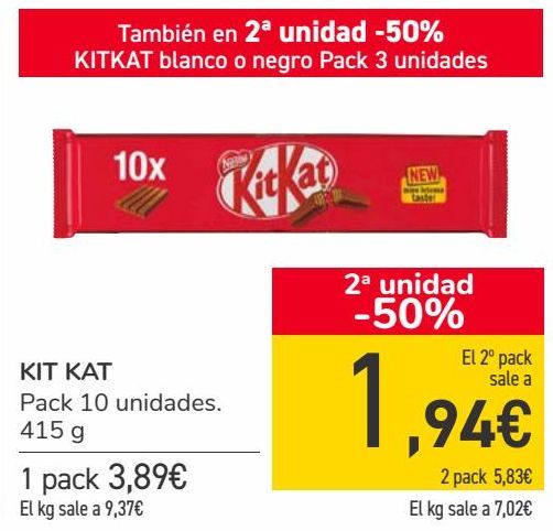 Oferta de KIT KAT  por 3,89€