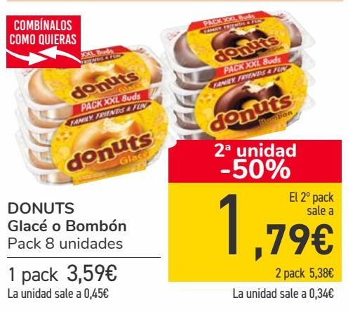 Oferta de DONUTS Glacé o Bombón   por 3,59€