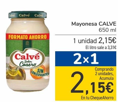 Oferta de Mayonesa CALVE por 2,15€