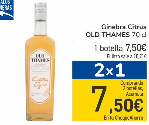 Oferta de Ginebra Citrus OLD THAMES  por 7,5€
