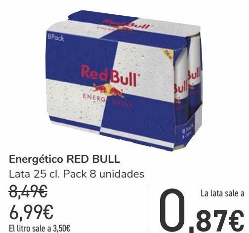 Oferta de Energético RED BULL  por 6,99€