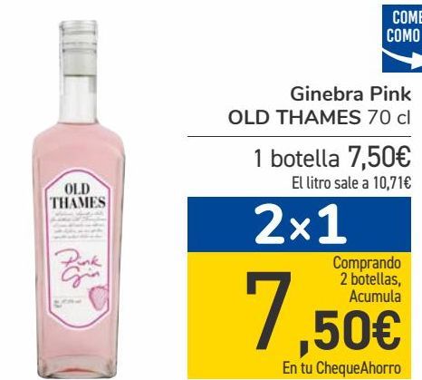 Oferta de Ginebra Pink OLD THAMES  por 7,5€