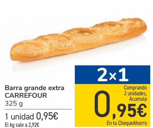 Oferta de Barra grande extra CARREFOUR  por 0,95€