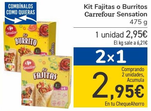 Oferta de Kit Fajitas o Burritos Carrefour Sensation  por 2,95€