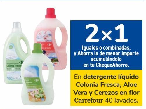 Oferta de En detergente líquido Colonia Fresca, Aloe Vera y Cerezos en flor Carrefour por 