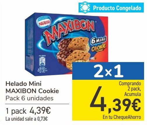 Oferta de Helado Mini MAXIBON Cookie por 4,39€
