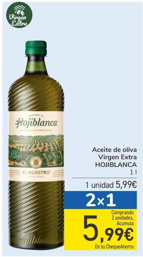 Oferta de Aceite de oliva Virgen Extra HOJIBLANCA por 5,99€