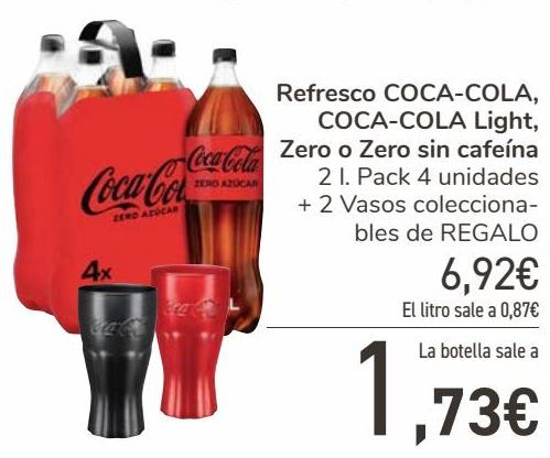 Oferta de Refresco COCA-COLA, COCA-COLA Light, Zero o Zero sin cafeína  por 6,92€