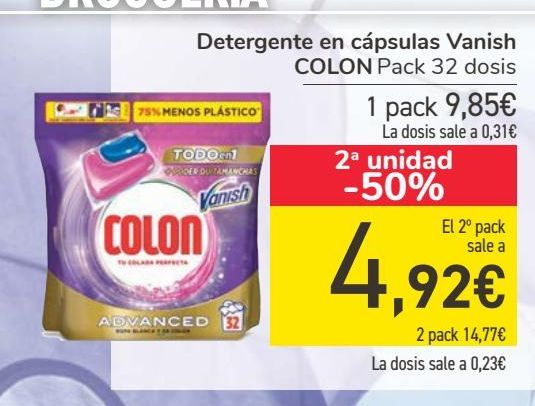 Oferta de Detergente en capsulas Vanish  por 9,85€