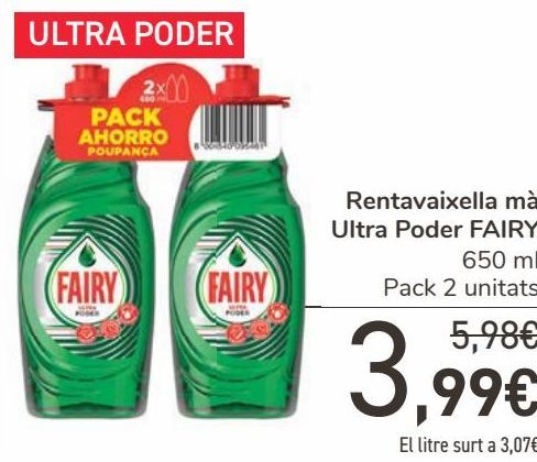 Oferta de Lavavajillas mano Ultra Poder FAIRY  por 3,99€
