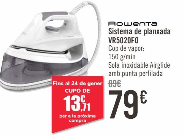 Oferta de ROWENTA Sistema de planchado VR5020F0  por 79€