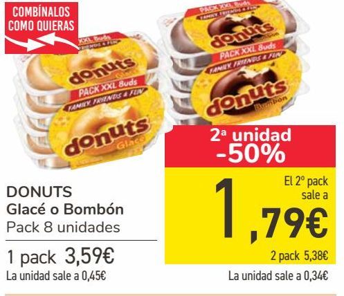 Oferta de DONUTS Glacé o Bombón  por 3,59€