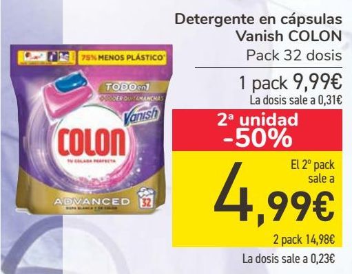 Oferta de Detergente en capsulas Vanish  por 9,99€
