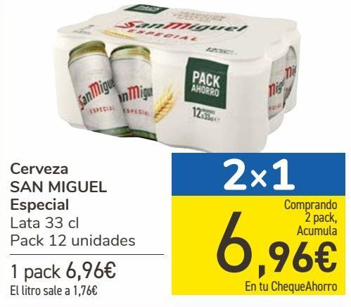 Oferta de Cerveza SAN MIGUEL Especial por 6,96€