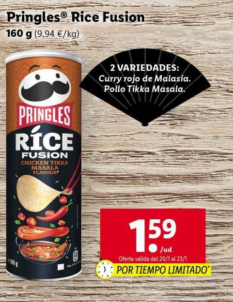 Oferta de Patatas chips Pringles por 1,59€