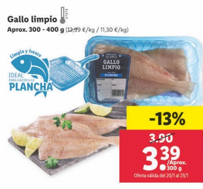 Oferta de Pescado gallo por 3,39€