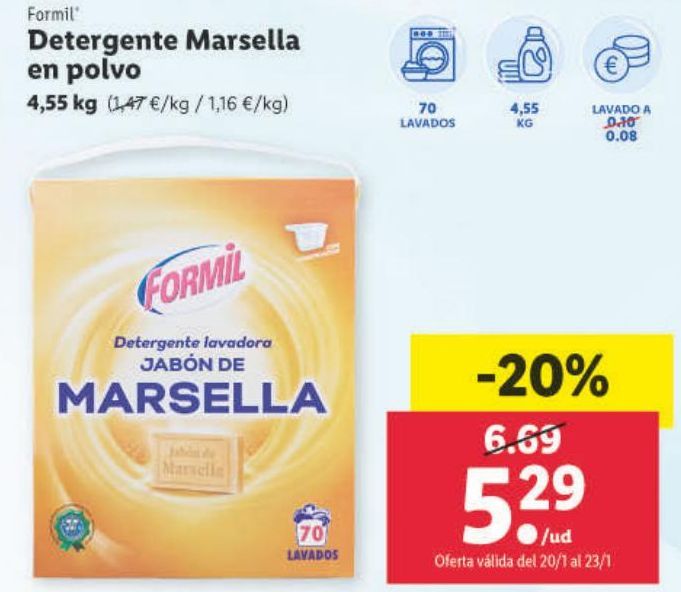 Oferta de Detergente en polvo Formil por 5,29€