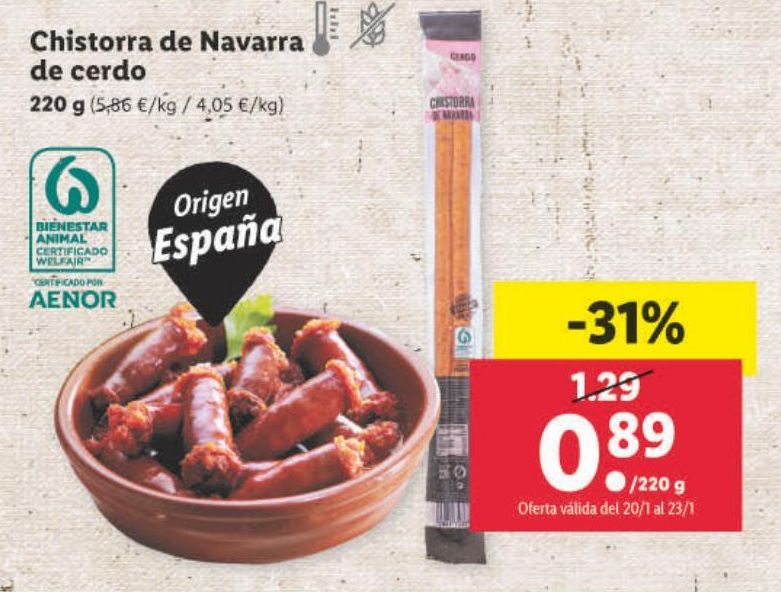 Oferta de Chistorra de Navarra por 0,89€