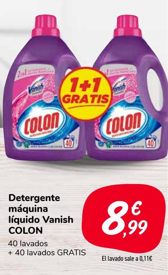 Oferta de Detergente máquina liquido Vanish COLON  por 8,99€