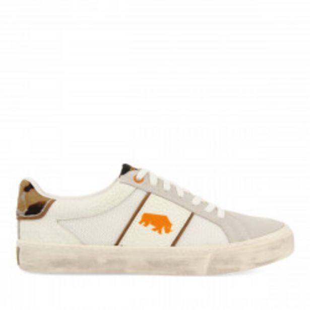 Oferta de Gioseppo sneakers blancas con detalle de print animal para hombre unity gioseppo por 30,95€ en Querol