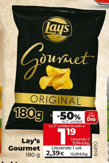 Oferta de Lay's Gourmet 180g por 2,39€
