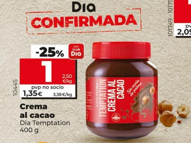 Oferta de Crema al cacao por 1,35€