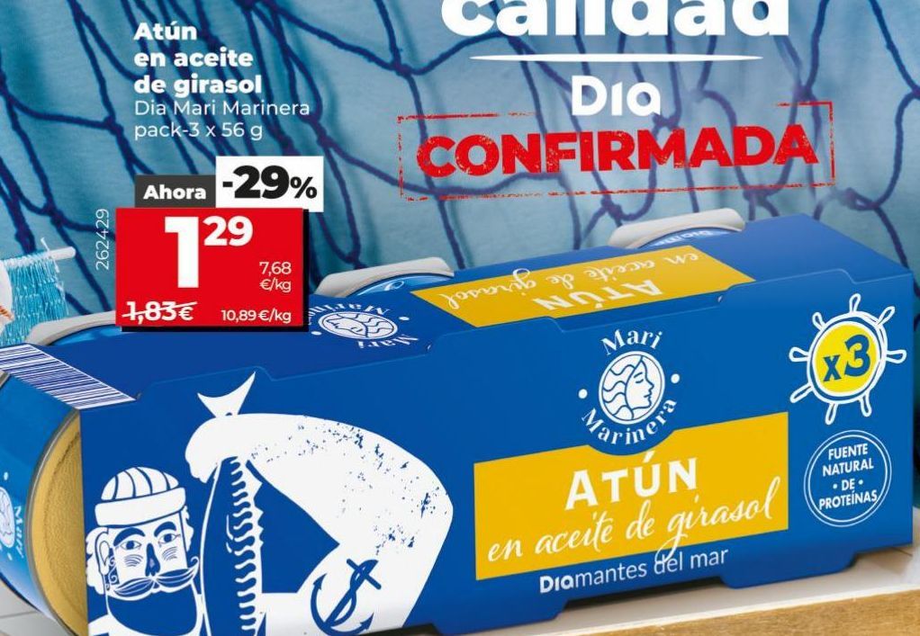 Oferta de Atún en aceite de girasol por 1,29€