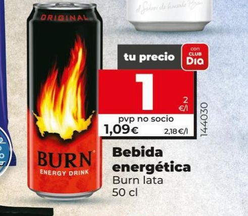Oferta de Bebida energética Burn lata 50cl por 1,09€