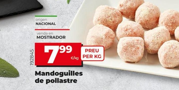 Oferta de Albóndigas de pollo por 7,99€