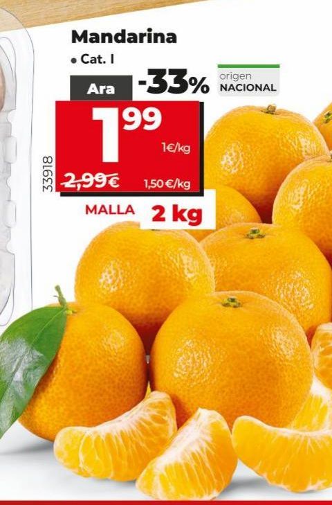 Oferta de Mandarinas (malla 2 kg) por 1,99€