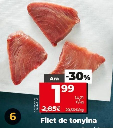 Oferta de Solomillo de atún por 1,99€